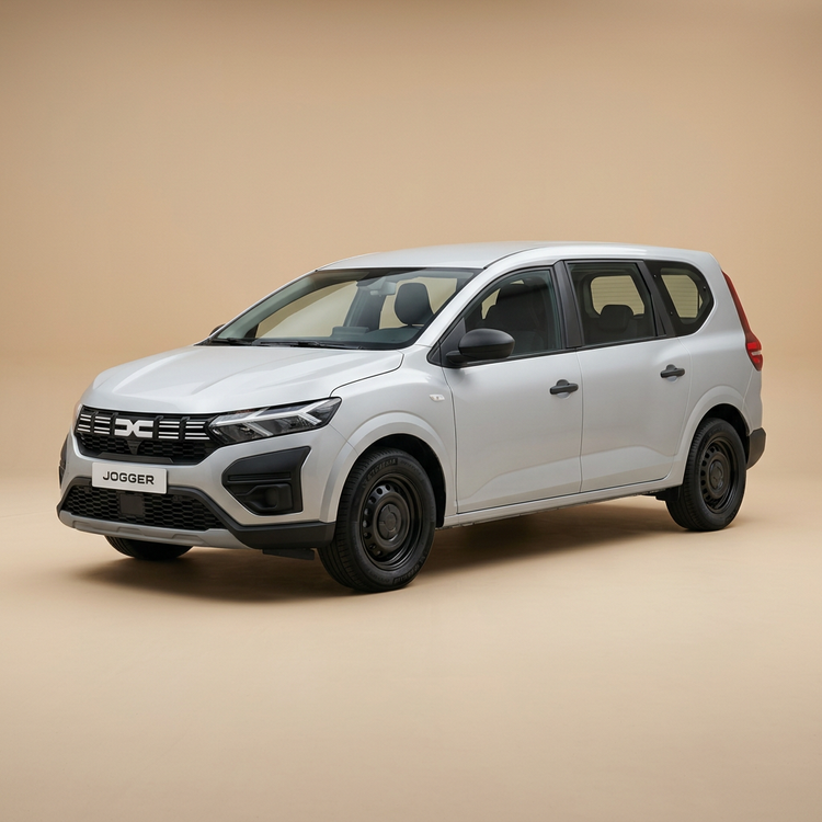 Dacia Jogger argentée, vue avant trois quarts