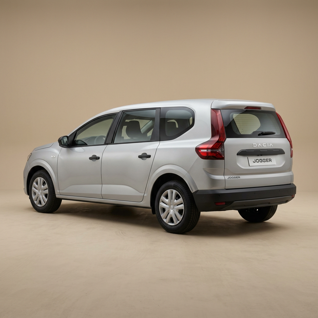 Dacia Jogger argentée, vue arrière trois quarts