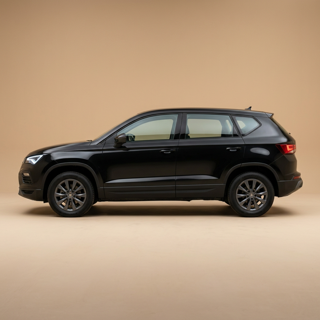 Seat Ateca noir, vue de profil