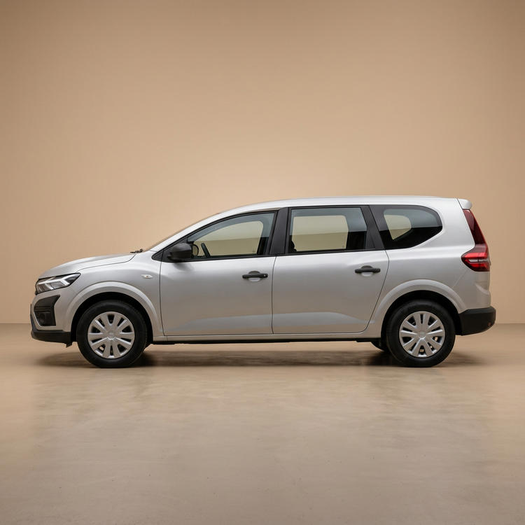 Dacia Jogger argentée, vue de profil