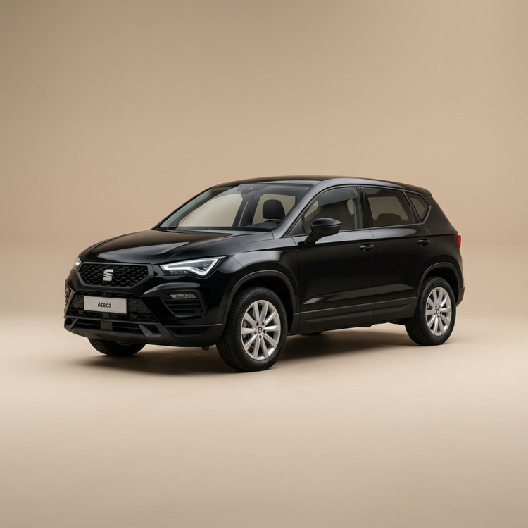 Seat Ateca noir, vue avant trois quarts